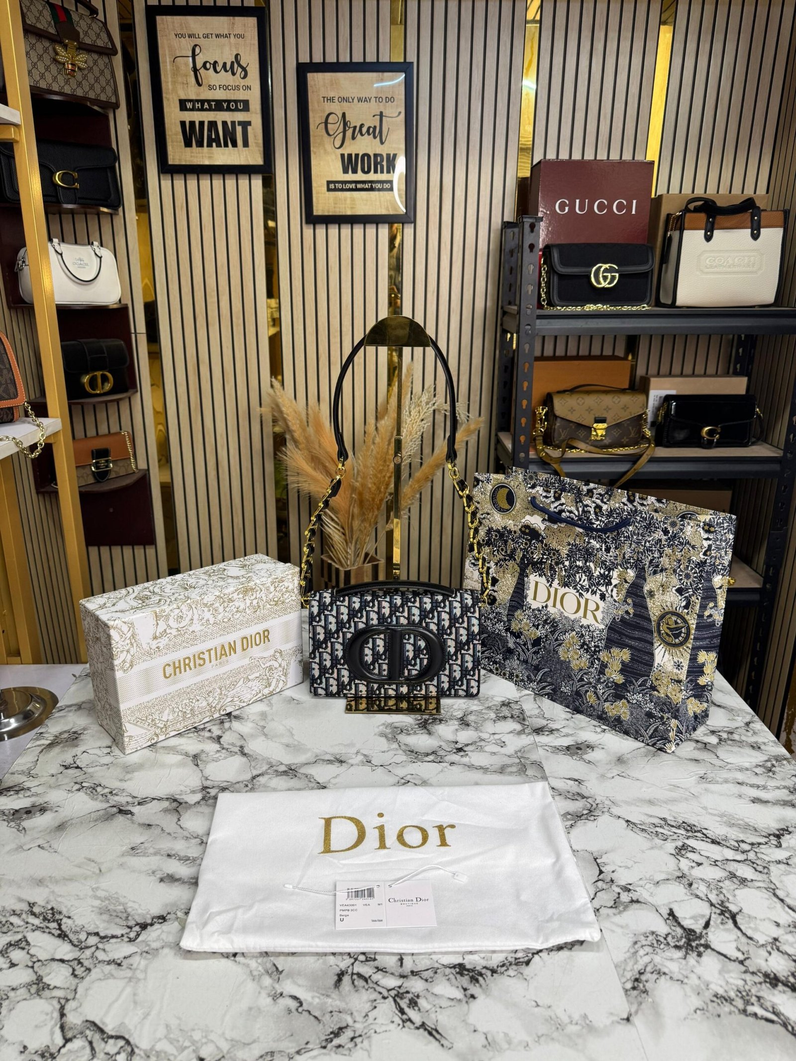CHRISTIAN DIOR CARO PREMIUM BAG WITH OG BOX AND CARRY BAG ????☑️