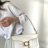 COACH TABBY 26 WHITE & GOLD MONO PRINT