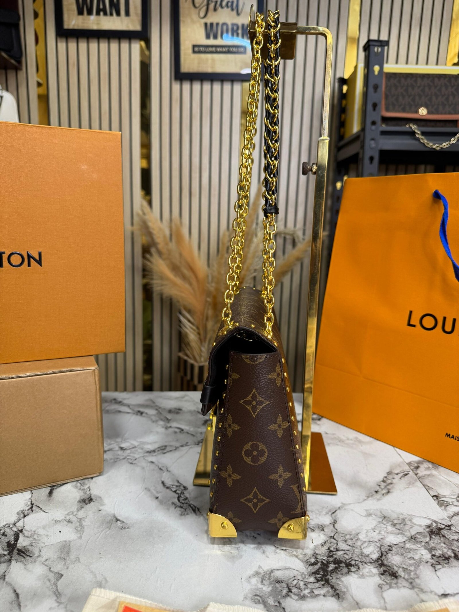 LOUIS VUITTON PETITE MELLE PREMIUM BAG WITH OG DOUBLE BOX AND CARRY BAG ????☑️